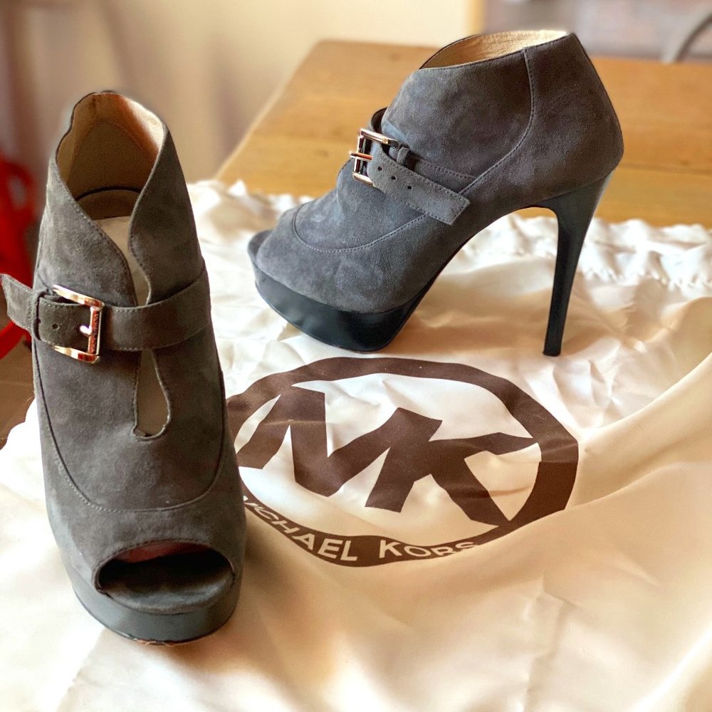 Michael Kors Gray Eboni Bootie